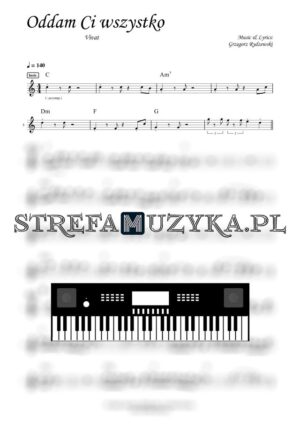 Oddam Ci wszystko - Vivat - Nuty na Keyboard - StrefaMuzyka.pl