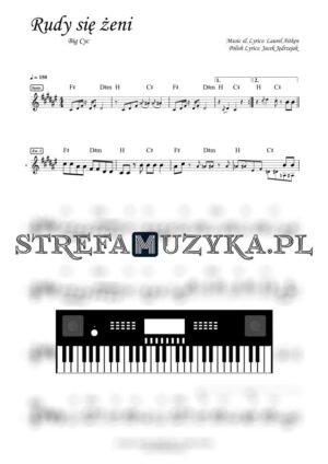 Rudy się żeni - Big Cyc - Nuty na Keyboard - StrefaMuzyka.pl