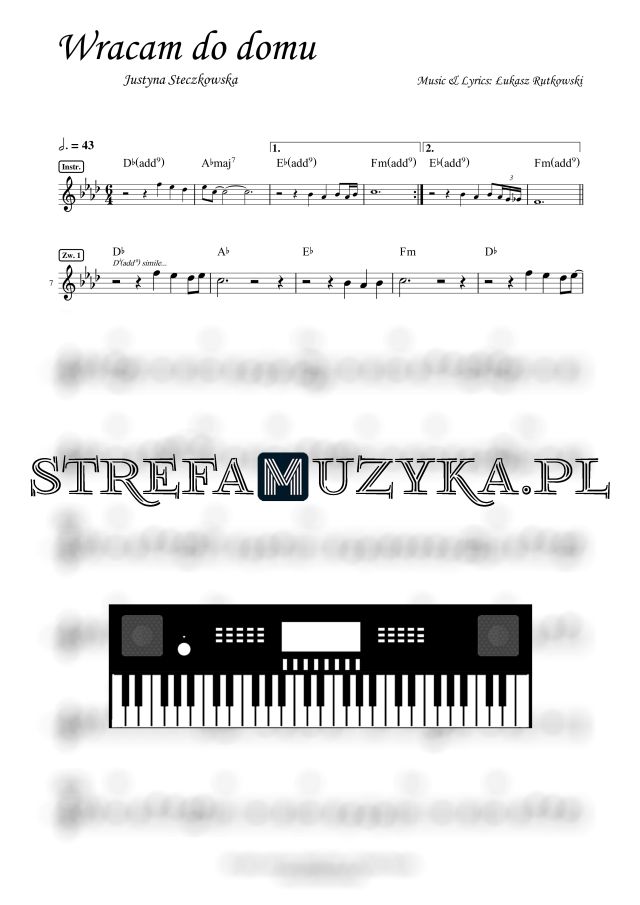 Justyna Steczkowska - Wracam do domu (Keyboard)