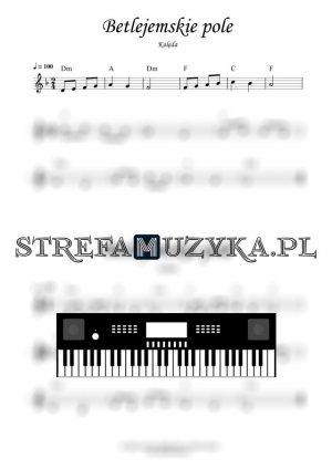 Betlejemskie pole nuty na keyboard