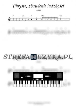 Chryste, zbawienie ludzkości nuty na keyboard
