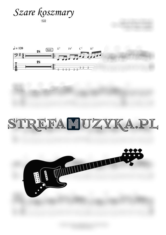 Szare koszmary - Tilt (4 struny) Szare koszmary - Tilt - Gitara Basowa - StrefaMuzyka.pl